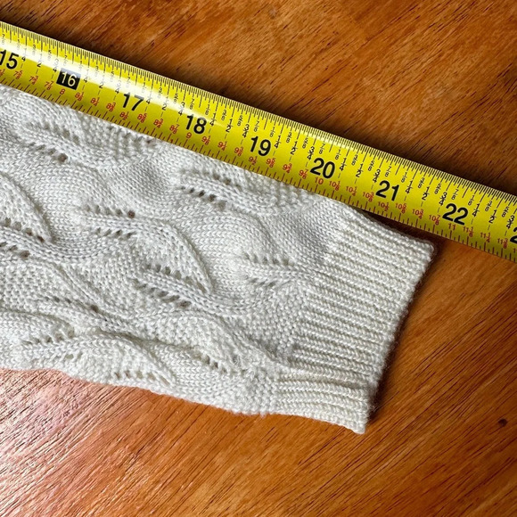 Vintage Mitsukoshi Knit Cardigan Women's Small Ecru Ivory Japanese Wool Feminine - Picture 8 of 12